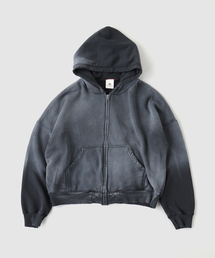 MOOJI MOOJI / ム―ジ ム―ジ OVERSIZE ZIP UP HOODIE AGED
