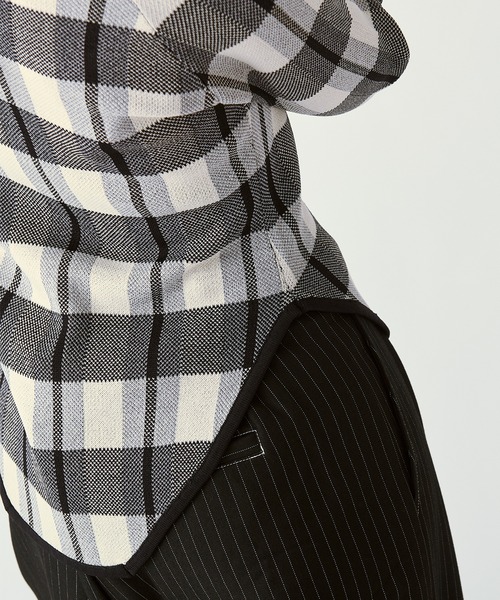 Ezick（エジック）の「2WAY cord neck チェックニット（ニット/セーター・レディース・ブラック系その他/パープル系その他/ブラウン系その他・FREE）」の19枚目の写真