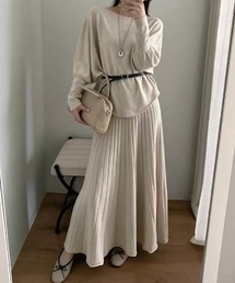 FAVORITO（ファヴォリート）の「ニットトップススカートセットアップ（セットアップ）」
