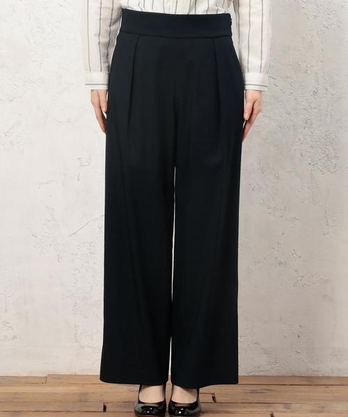 green label relaxing(グリーンレーベルリラクシング)の「CR monable WIDE パンツ◆(その他パンツ・レディース・ベージュ/ネイビー・36/38)」の4枚目の写真