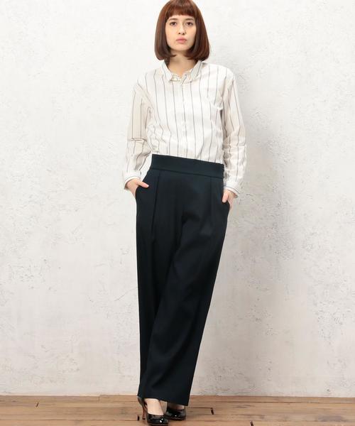 green label relaxing(グリーンレーベルリラクシング)の「CR monable WIDE パンツ◆(その他パンツ・レディース・ベージュ/ネイビー・36/38)」の7枚目の写真