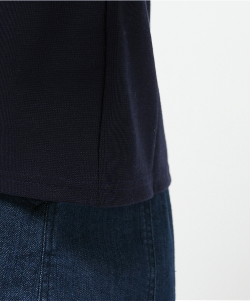 earth music&ecology（アースミュージックアンドエコロジー）の「【2016Summer】レースラグランスリーブカットプルオーバー（Tシャツ/カットソー・レディース・ネイビー/オフホワイト/ウッド・FREE）」の9枚目の写真