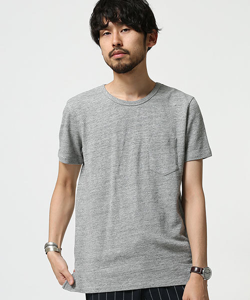 NANO universe(ナノユニバース)の「ムラ糸カノコ トールクルーTee S/S(Tシャツ/カットソー・メンズ・ホワイト/トップグレー/ブラック・SMALL/LARGE/MEDIUM)」の1枚目の写真