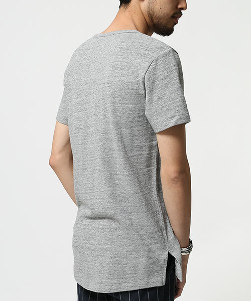 NANO universe(ナノユニバース)の「ムラ糸カノコ トールクルーTee S/S(Tシャツ/カットソー・メンズ・ホワイト/トップグレー/ブラック・SMALL/LARGE/MEDIUM)」の5枚目の写真