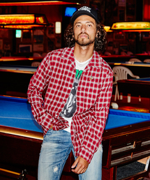 HYSTERIC GLAMOUR | GIVE ME MUSIC TIGER刺繍長袖オープンカラーSH(シャツ/ブラウス)