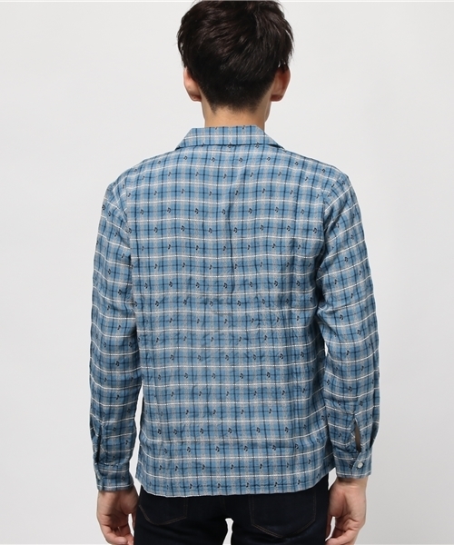 HYSTERIC GLAMOUR（ヒステリックグラマー）の「GIVE ME MUSIC TIGER刺繍長袖オープンカラーSH（シャツ/ブラウス・メンズ・レッド系その他/グリーン系その他/ブルー系その他・LARGE/MEDIUM/SMALL）」の5枚目の写真