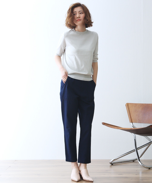 36Quatre-Neuf(カトルナフ)の「ウォッシュデニムパンツ(デニムパンツ・レディース・サックスブルー/ネイビー・36/38/40)」の11枚目の写真