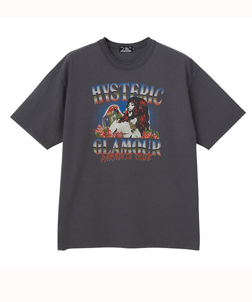 HYSTERIC GLAMOUR（ヒステリックグラマー）の「PARADISE CLUB プリント Tシャツ（Tシャツ/カットソー・メンズ・ホワイト/ネイビー/チャコールグレー・X-SMALL/SMALL/MEDIUM/LARGE）」の3枚目の写真