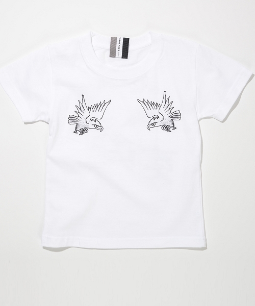 SOLPRESA（ソルプレーサ）の「TWIN　タカ　Tシャツ（Tシャツ/カットソー・キッズ・ライトピンク/ホワイト/ネイビー・100/110/130/120）」の2枚目の写真