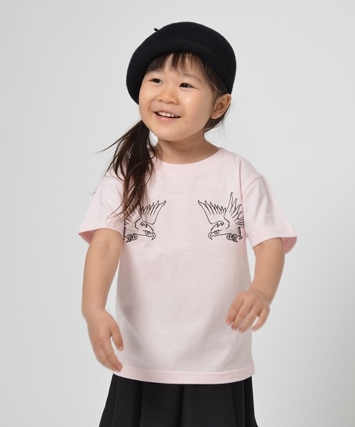 SOLPRESA（ソルプレーサ）の「TWIN　タカ　Tシャツ（Tシャツ/カットソー・キッズ・ライトピンク/ホワイト/ネイビー・100/110/130/120）」の11枚目の写真