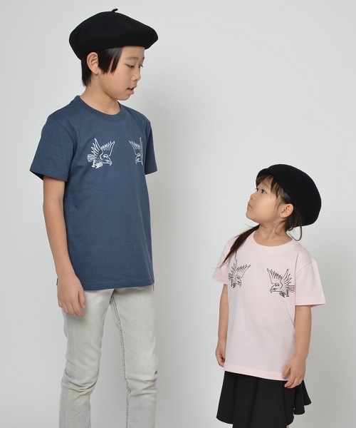 SOLPRESA（ソルプレーサ）の「TWIN　タカ　Tシャツ（Tシャツ/カットソー・キッズ・ライトピンク/ホワイト/ネイビー・100/110/130/120）」の12枚目の写真