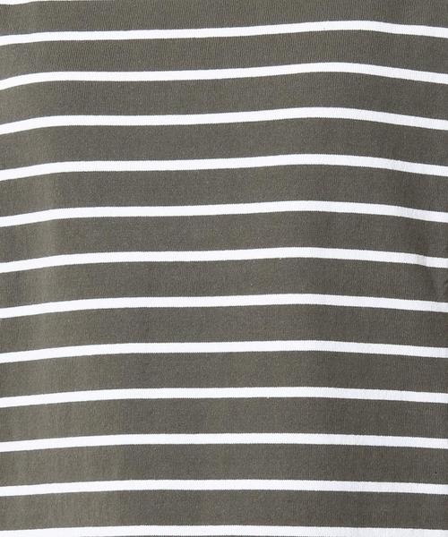 coen(コーエン)の「ボーダーフレンチスリーブカットソー(Tシャツ/カットソー・レディース・ブラック/オリーブ/レッド・LARGE/MEDIUM)」の15枚目の写真