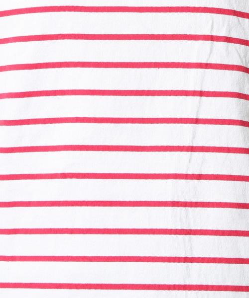 coen(コーエン)の「ボーダーフレンチスリーブカットソー(Tシャツ/カットソー・レディース・ブラック/オリーブ/レッド・LARGE/MEDIUM)」の10枚目の写真