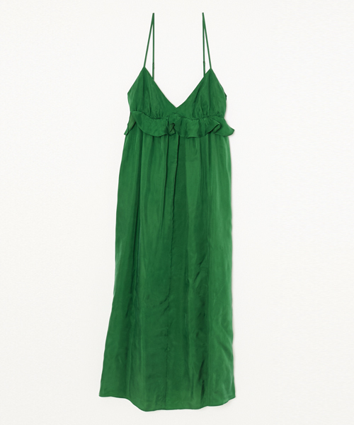 AMERICAN RAG CIE（アメリカンラグシー）の「AMERICAN RAG CIE フリルキャミソールワンピース（ワンピース・レディース・グリーン/キャメル・FREE）」の2枚目の写真