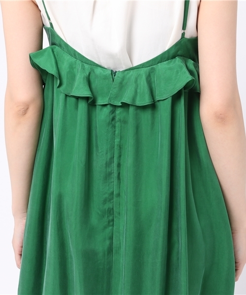 AMERICAN RAG CIE（アメリカンラグシー）の「AMERICAN RAG CIE フリルキャミソールワンピース（ワンピース・レディース・グリーン/キャメル・FREE）」の7枚目の写真