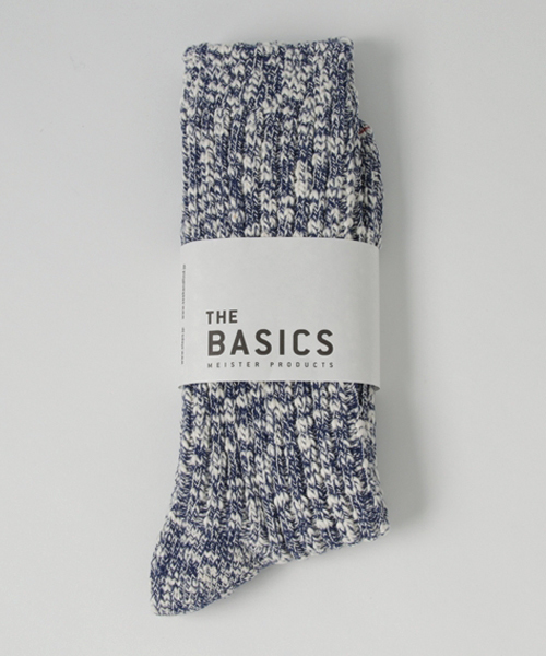 THE BASICS（ザ ベーシックス）の「THE BASICS / ザ　ベーシックス　スラブクルーソックス（ソックス/靴下・メンズ・ブラック/ネイビー/オリーブ・FREE）」の3枚目の写真