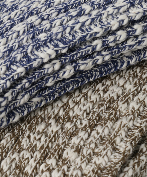 THE BASICS（ザ ベーシックス）の「THE BASICS / ザ　ベーシックス　スラブクルーソックス（ソックス/靴下・メンズ・ブラック/ネイビー/オリーブ・FREE）」の5枚目の写真