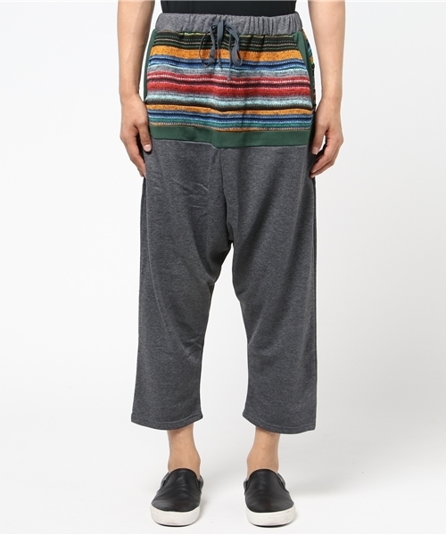 チャイハネ（チャイハネ）の「【チャイハネ】マルチボーダースウェットMEN'Sサルエルパンツ（スウェットパンツ・メンズ・キャメル/グレー/ブラック/グリーン/トップグレー/ワイン/ブラック系その他/マスタード・FREE）」の9枚目の写真