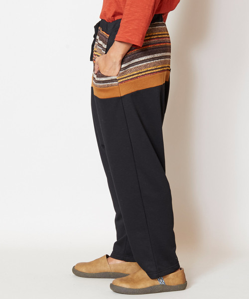 チャイハネ（チャイハネ）の「【チャイハネ】マルチボーダースウェットMEN'Sサルエルパンツ（スウェットパンツ・メンズ・キャメル/グレー/ブラック/グリーン/トップグレー/ワイン/ブラック系その他/マスタード・FREE）」の11枚目の写真