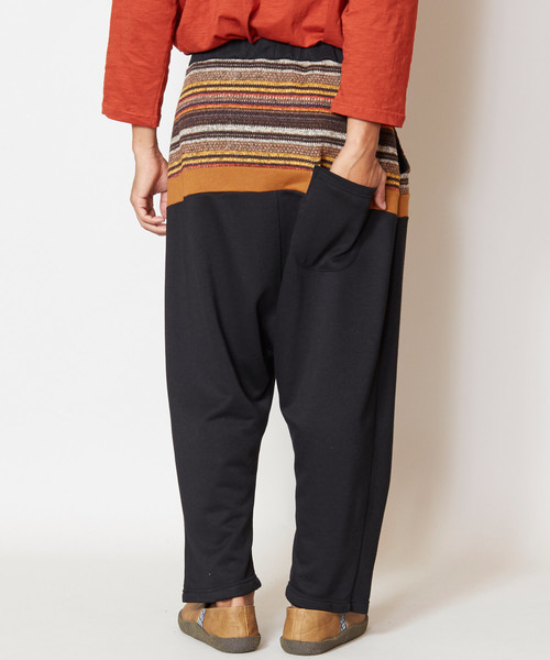 チャイハネ（チャイハネ）の「【チャイハネ】マルチボーダースウェットMEN'Sサルエルパンツ（スウェットパンツ・メンズ・キャメル/グレー/ブラック/グリーン/トップグレー/ワイン/ブラック系その他/マスタード・FREE）」の13枚目の写真