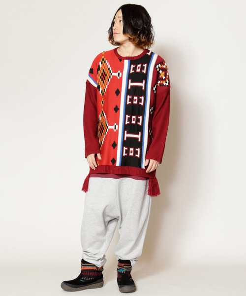 チャイハネ（チャイハネ）の「【チャイハネ】マルチボーダースウェットMEN'Sサルエルパンツ（スウェットパンツ・メンズ・キャメル/グレー/ブラック/グリーン/トップグレー/ワイン/ブラック系その他/マスタード・FREE）」の22枚目の写真