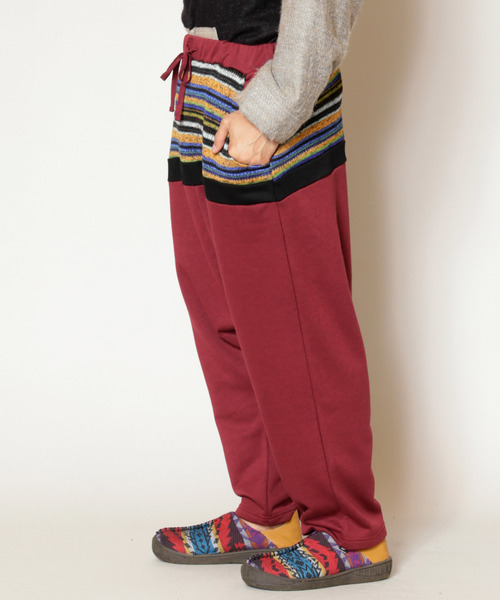 チャイハネ（チャイハネ）の「【チャイハネ】マルチボーダースウェットMEN'Sサルエルパンツ（スウェットパンツ・メンズ・キャメル/グレー/ブラック/グリーン/トップグレー/ワイン/ブラック系その他/マスタード・FREE）」の16枚目の写真