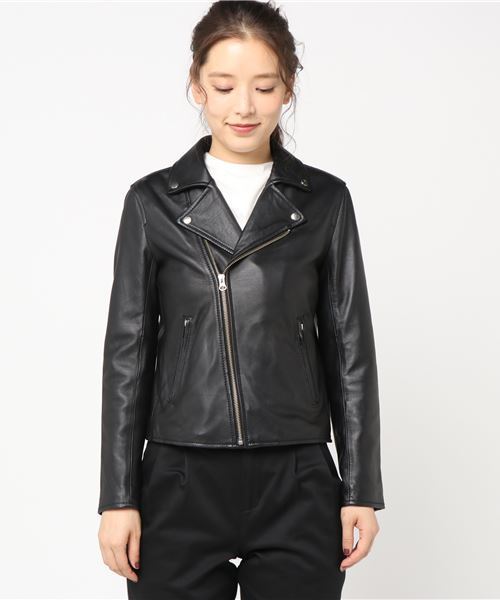 RIVE DROITE(リヴドロワ)の「レザーライダースジャケット(ライダースジャケット・レディース・ブラック・FREE)」の2枚目の写真