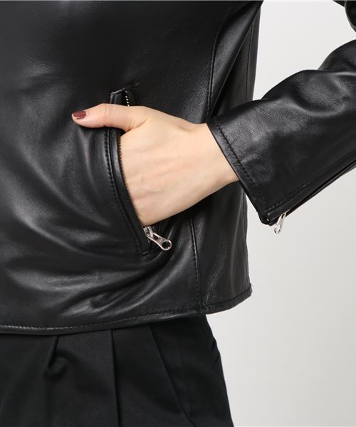 RIVE DROITE(リヴドロワ)の「レザーライダースジャケット(ライダースジャケット・レディース・ブラック・FREE)」の8枚目の写真