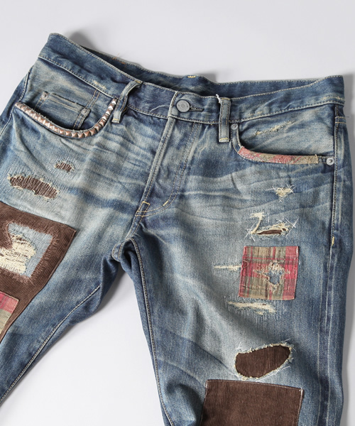 HYSTERIC GLAMOUR(ヒステリックグラマー)の「CCR加工デニムストレートパンツ(デニムパンツ・メンズ・インディゴブルー・28inch/30inch/32inch/34inch)」の4枚目の写真
