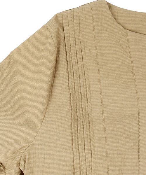 RANDA（ランダ）の「ボリュームデザインスリーブワンピース（ワンピース・レディース・ホワイト/カーキ/チェック・0/1）」の14枚目の写真