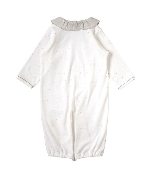10mois（ディモワ）の「【10mois(ディモワ)】ファインコットン2wayドレス（ロンパース・キッズ・ホワイト・50-70cm）」の3枚目の写真