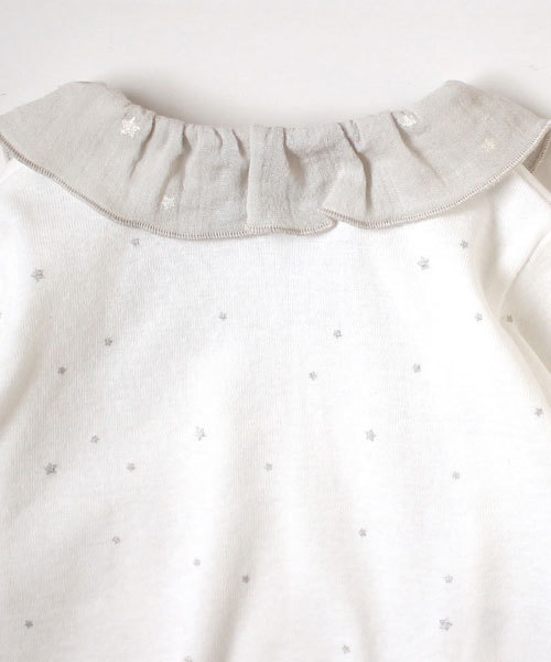 10mois（ディモワ）の「【10mois(ディモワ)】ファインコットン2wayドレス（ロンパース・キッズ・ホワイト・50-70cm）」の6枚目の写真