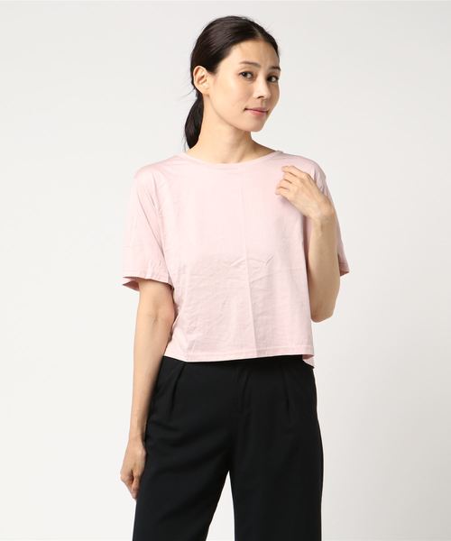 Re:EDIT（リエディ）の「バックリボン背中開きカットソートップス（T