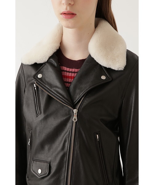 JILL STUART（ジルスチュアート）の「◆アーリーライダースジャケット（ライダースジャケット・レディース・ブラック/ベージュ・SMALL/MEDIUM）」の11枚目の写真