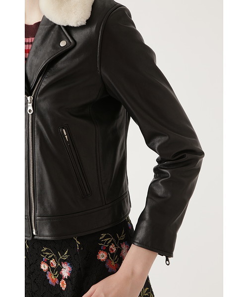 JILL STUART（ジルスチュアート）の「◆アーリーライダースジャケット（ライダースジャケット・レディース・ブラック/ベージュ・SMALL/MEDIUM）」の12枚目の写真