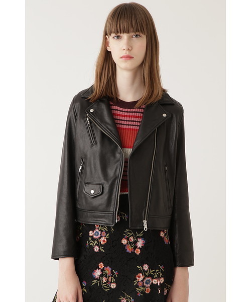 JILL STUART（ジルスチュアート）の「◆アーリーライダースジャケット（ライダースジャケット・レディース・ブラック/ベージュ・SMALL/MEDIUM）」の6枚目の写真