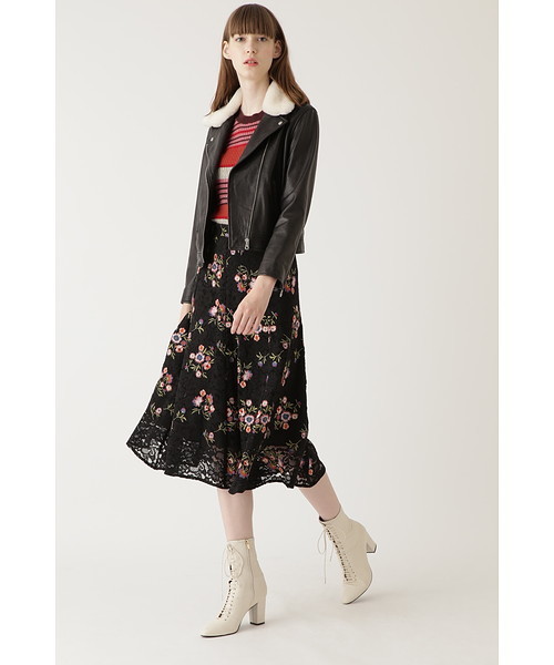 JILL STUART（ジルスチュアート）の「◆アーリーライダースジャケット（ライダースジャケット・レディース・ブラック/ベージュ・SMALL/MEDIUM）」の4枚目の写真