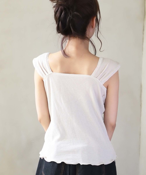 one after another NICE CLAUP（ワンアフターアナザーナイスクラップ）の「サーマルインナー（キャミソール・レディース・アイボリー/ブラック/ブルー/イエロー/ピンク・FREE）」の14枚目の写真