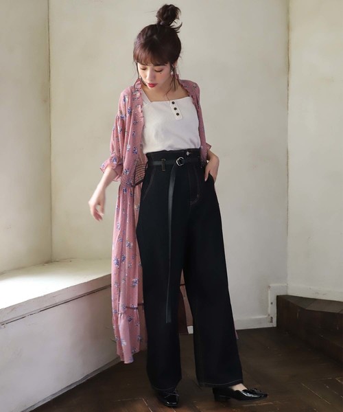 one after another NICE CLAUP（ワンアフターアナザーナイスクラップ）の「サーマルインナー（キャミソール・レディース・アイボリー/ブラック/ブルー/イエロー/ピンク・FREE）」の15枚目の写真