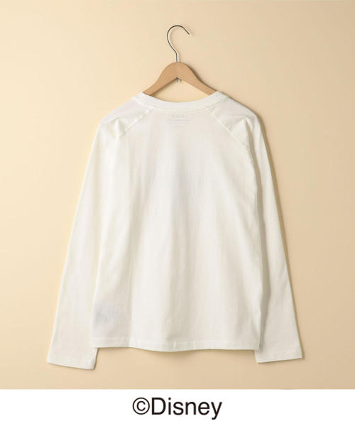 coen(コーエン)の「コーエン限定Disney(ディズニー)MICKEY(ミッキー)ラグランロングTシャツ(ロンT)(Tシャツ/カットソー・レディース・ホワイト・LARGE/MEDIUM)」の3枚目の写真