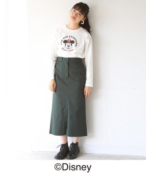coen(コーエン)の「コーエン限定Disney(ディズニー)MICKEY(ミッキー)ラグランロングTシャツ(ロンT)(Tシャツ/カットソー・レディース・ホワイト・LARGE/MEDIUM)」の9枚目の写真