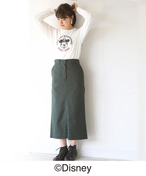coen(コーエン)の「コーエン限定Disney(ディズニー)MICKEY(ミッキー)ラグランロングTシャツ(ロンT)(Tシャツ/カットソー・レディース・ホワイト・LARGE/MEDIUM)」の8枚目の写真