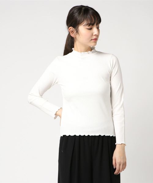 archives（アルシーヴ）の「メローハイネック長袖プルオーバー（Tシャツ/カットソー・レディース・ベージュ/ブラック/オフホワイト/ピンク系その他/ピンク/グレー/ブラウン・MEDIUM）」の2枚目の写真