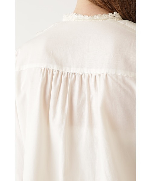 JILL STUART（ジルスチュアート）の「ルスランレース×フリルシャツブラウス（シャツ/ブラウス・レディース・ホワイト/ネイビー/ボルドー・SMALL/MEDIUM）」の11枚目の写真