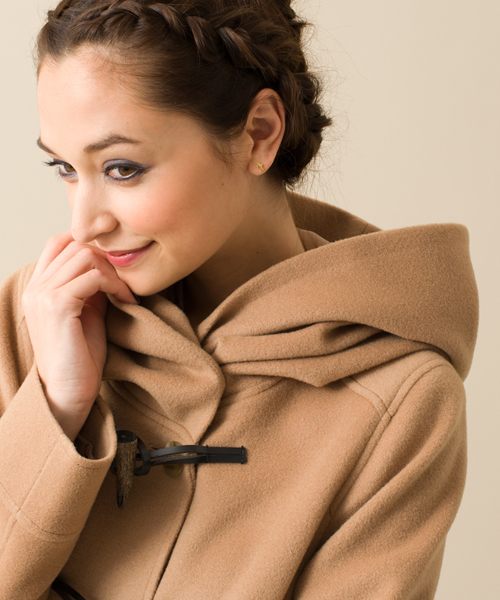 green label relaxing（グリーンレーベルリラクシング）の「★★[NET限定]GT BIGフード Aライン ダッフルコート（ダッフルコート・レディース・ブラック/ベージュ・34/36/38/40/42/44）」の14枚目の写真