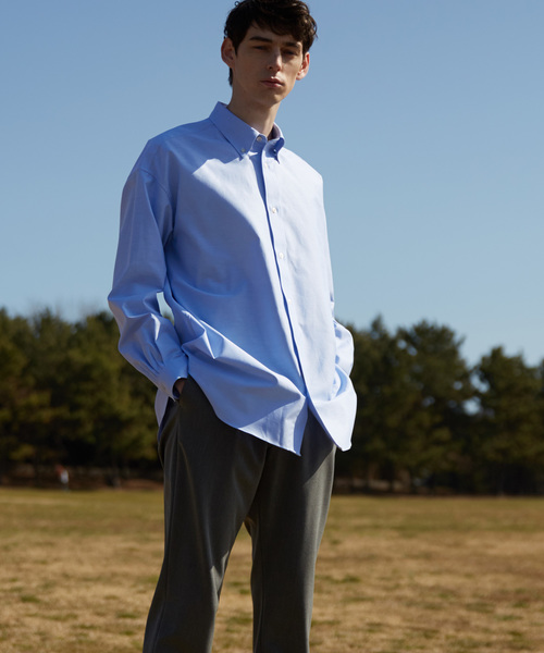 MAISON SPECIAL（メゾンスペシャル）の「“THOMAS MASON” オーバーサイズボタンダウンオックスシャツ 【MAISON SPECIAL/メゾンスペシャル】（シャツ/ブラウス・メンズ・サックスブルー/オフホワイト・48/44/46）」の8枚目の写真