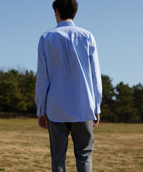 MAISON SPECIAL（メゾンスペシャル）の「“THOMAS MASON” オーバーサイズボタンダウンオックスシャツ 【MAISON SPECIAL/メゾンスペシャル】（シャツ/ブラウス・メンズ・サックスブルー/オフホワイト・48/44/46）」の10枚目の写真