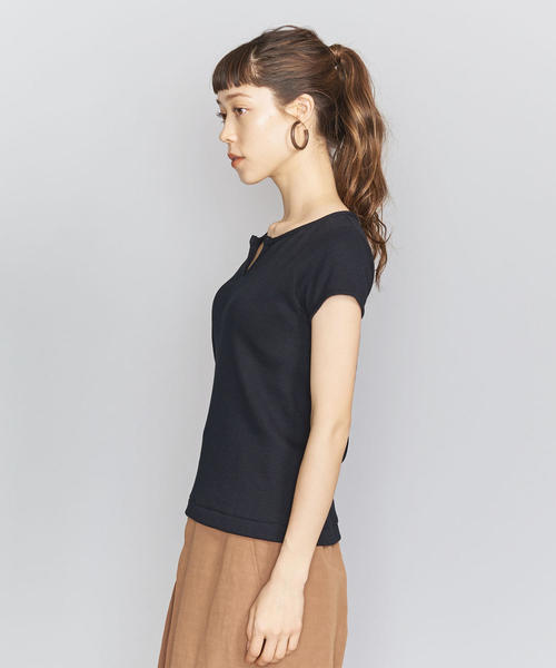 BEAUTY&YOUTH UNITED ARROWS（ビューティーアンドユースユナイテッドアローズ）の「BY コットンテレコスキッパーTシャツ（Tシャツ/カットソー・レディース・モカ/ブラック/ホワイト・FREE）」の9枚目の写真