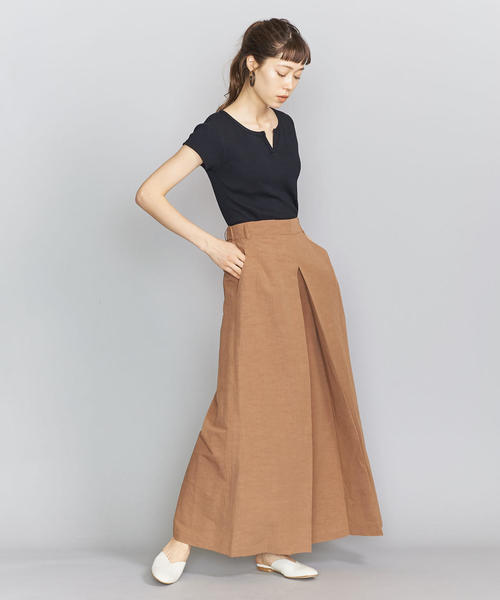 BEAUTY&YOUTH UNITED ARROWS（ビューティーアンドユースユナイテッドアローズ）の「BY コットンテレコスキッパーTシャツ（Tシャツ/カットソー・レディース・モカ/ブラック/ホワイト・FREE）」の8枚目の写真