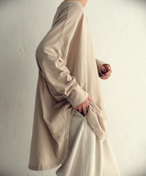 antiqua（アンティカ）の「変形ドルマントップス（Tシャツ/カットソー・レディース・ホワイト/ブラック/ベージュ/ベージュ系その他/ブラウン系その他/ブラウン系その他2・FREE）」の6枚目の写真